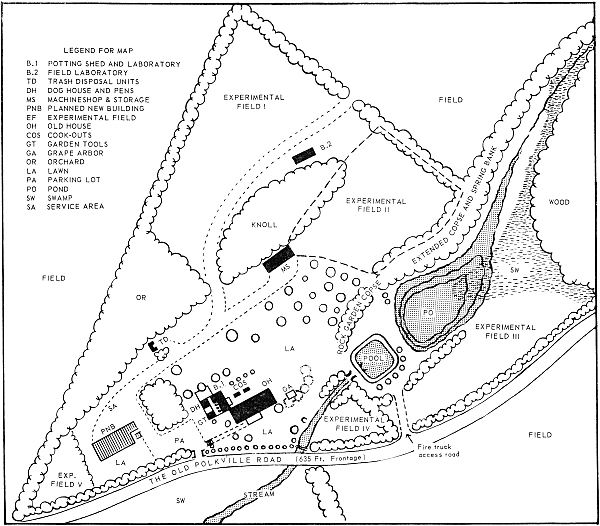 Map of SITU headquarters; land originally belonged to Ivan T. Sanderson
