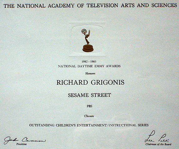 Emmy Sesame Street 1982-1983