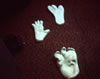 Casts of various strange footprints May 1977